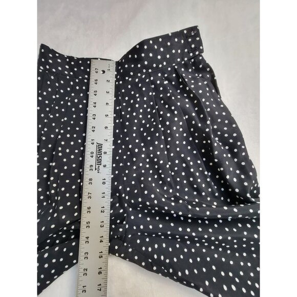 Vintage Joan Walters Women Black Polka Dot High Waist Pleated Dress Pants Size 6 - Picture 8 of 11